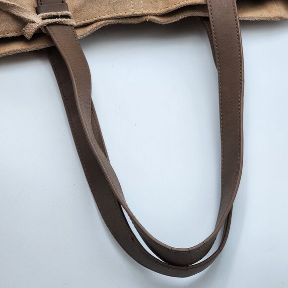 M.I.L.A. Suede Sand Tan Large Pocket Tassel Tote Bag - Picture 8 of 13